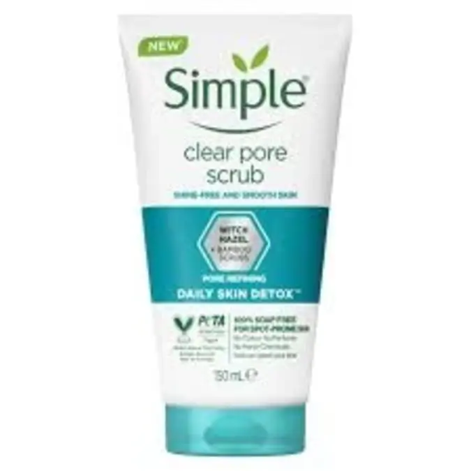 Simple Dry Skin Detox Polishing Face Scrub 150ml
